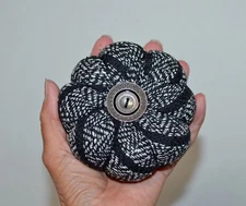 PIN CUSHION weighted seamstress gift MacPherson tartan plaid recycled vintage