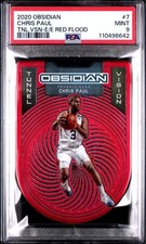 2020 Panini Obsidian Tunnel Vision #7 Chris Paul - Electric Etch Red Flood PSA 9