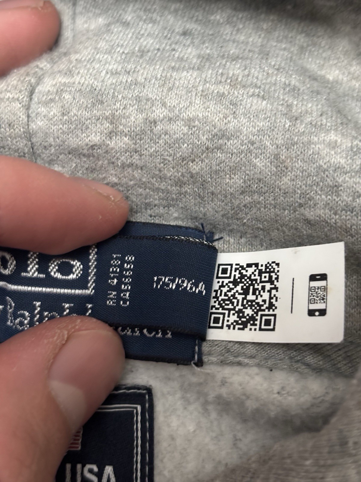 POLO RALPH LAUREN Men’s Fleece Hoodie Olympics Team USA Bear Grey Size Medium thumbnail 7