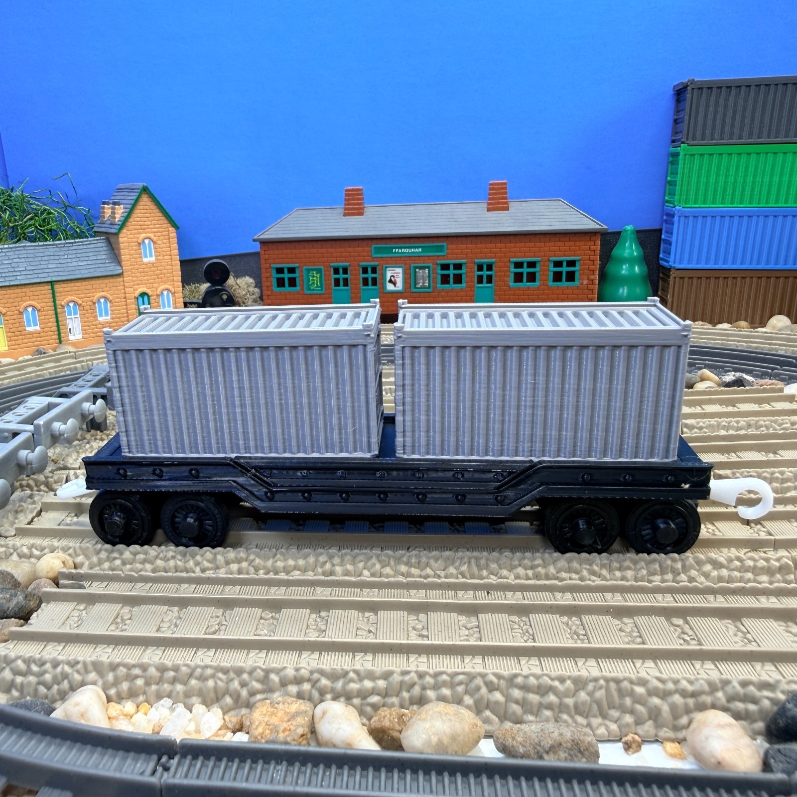 Trackmaster Railway Custom Container / Flat Train for Thomas Train ...