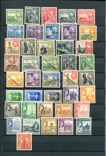 MALTA QV bis QEII M&U Sammlung 220 Briefmarken - Bild 5 von 5