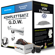 Anhängerkupplung abnehmbar für VW Tiguan +E-Satz NEU EBA EC 94/20