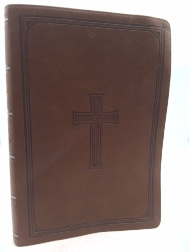 KJV Super Giant Print Luxe Leather Bible in Tan by Christian Art Publishers