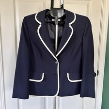 Pendleton Women's Blazer Jacket Two Tone Nautical Boss Girly Preppy Alt Size 12