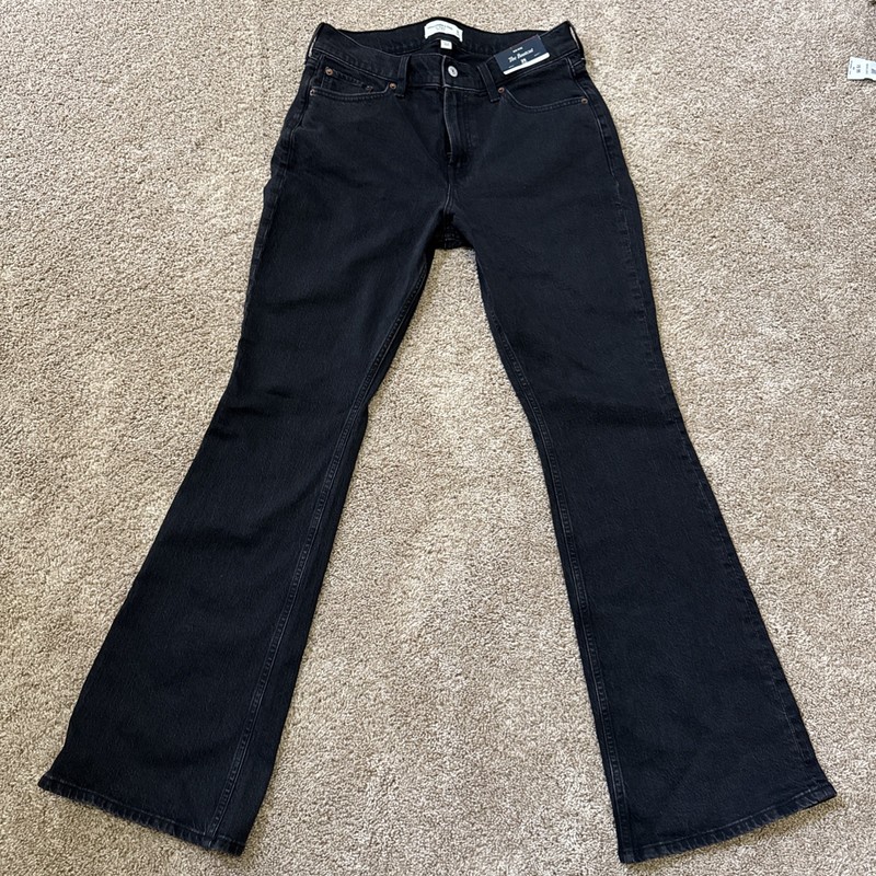 New Abercrombie & Fitch Womens M 29x30 The Bootcut short?Curve Love Black Jeans 
