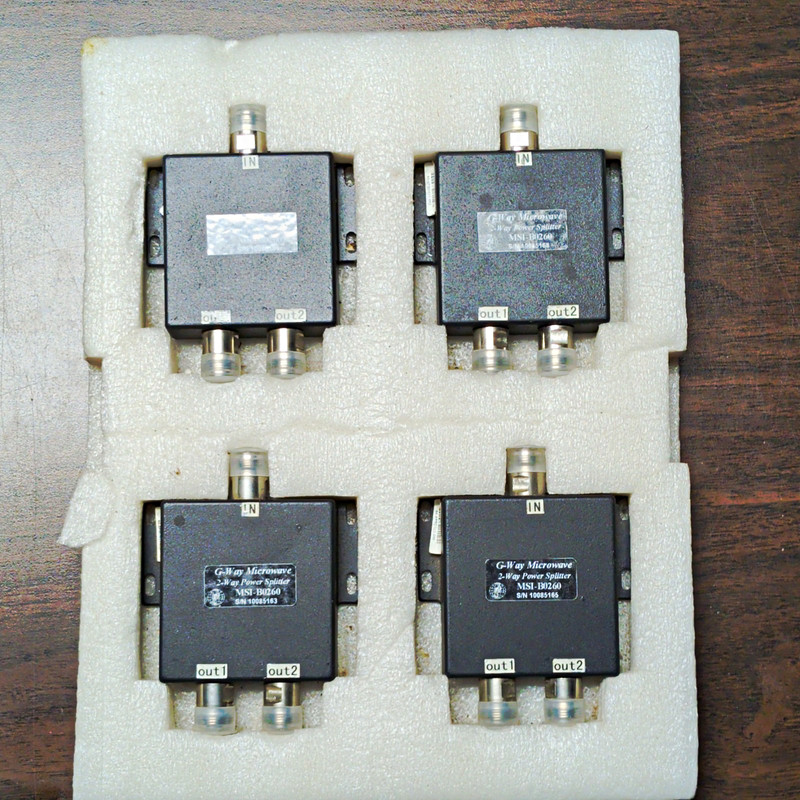 (4) G-Way Microwave MSI-B0260 2-Way Power Splitter 1:2 Universal Splitter NOS