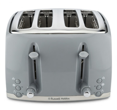 Russell Hobbs 26071 Honeycomb 4-Scheiben-Toaster   grau   breite Schlitze 