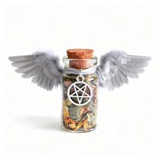 Ethereal Angel Anchor Mini Bottle Marigold Clover Abundance Prosperity &