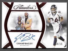 2025 Flawless CHAMP BAILEY Broncos Hall of Fame Ruby Auto 08/15