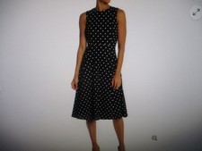 New W/Tag Calvin Klein Polka -Dot Fit Flare Dress,Size 12,Super Cute
