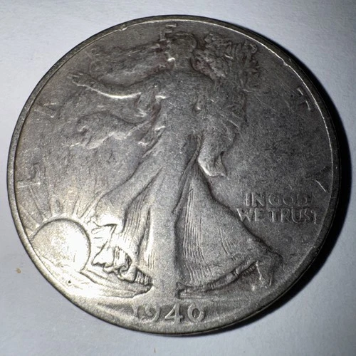 1940-S Walking Liberty Half Dollar, 90% Silver Coin