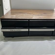 Vintage Realistic Cassette Holder Case, 3 drawers, 36 cassette tape capacity.