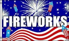 3x5 FireWorks 4th of July Flag 3'x5' House Banner US SELLER 100D