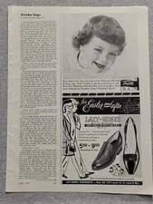 1962 Magazine Advertisement Page Lazy Bones Shoes Tonette Hair Girl Print Ad