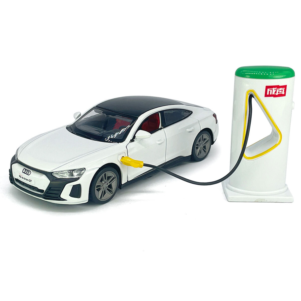 1:30 Scale RS Q E-tron Model Car Building Kit - 367 Pcs Blocks With Free Wheel, Sports Car Toy