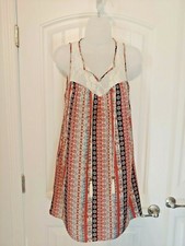 Speechless Women's Girl's Junior Small Boho Design with Tassels Lace Accents