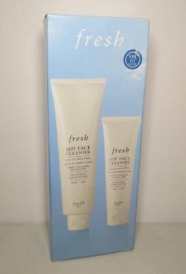 FRESH SOY SOULMATES SET WITH FULL SIZE & TRAVEL SIZE SOY FACE CLEANSERS BOXED