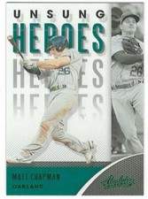 MATT CHAPMAN 2021 Panini Absolute Unsung Heroes Green #9 NM-MT+  ID:17036