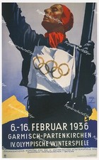 Ludwig Hohlwein Garmisch-Partenkirchen Olympiade 1936 Skifahrer Winter Olympics