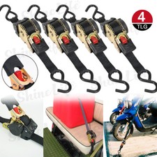 4x Automatik Spanngurt Zurrgurt mit Ratsche und Haken 2m 150/200daN Ratschengurt