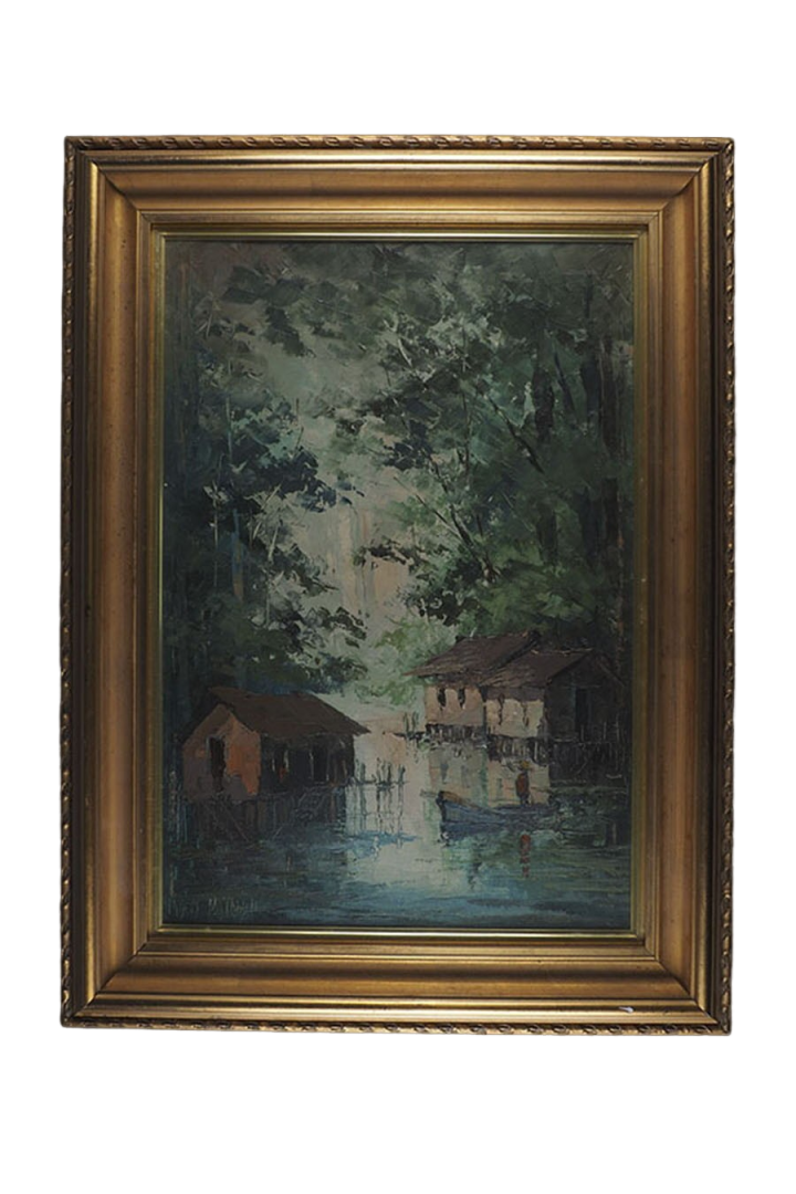 Pablo Matania Oil Painting Landscape Framed 27.7in (H) x 20.8in (W