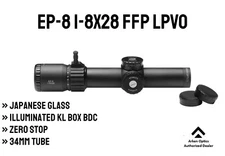 ARKEN OPTICS EP8 1-8x28 LPVO FFP KL BOX Reticle MOA, 34mm Tube