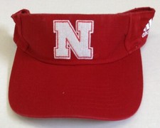 NCAA Nebraska Cornhuskers Adidas Adult Adjustable Fit Sun Visor NEW 