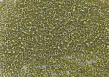 Vintage Glass Seed Beads Clear Silver lined Aztec Gold TOHO 14g  11/0 BBH-51