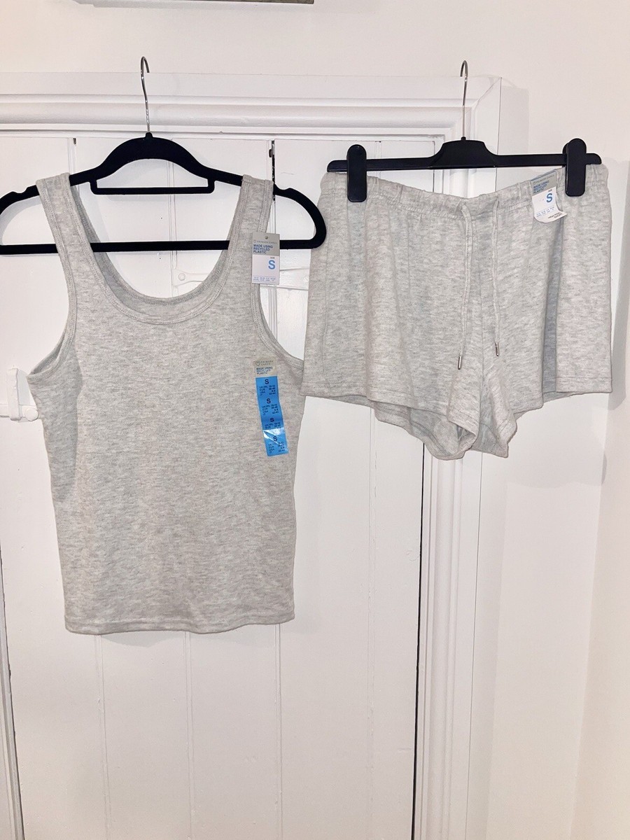 Primark Satin Summer Pyjamas Womens Black Satin Piped Boyfriend