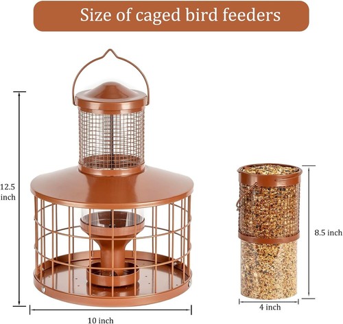 Squirrel-Resistant Hanging Bird Feeder with Removable Lid & 2.8 lbs Capacity - Picture 8 of 9