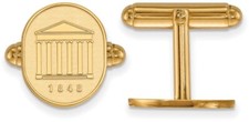 Gold Plated Sterling Silver University of Mississippi Crest Cuff Links LogoArt