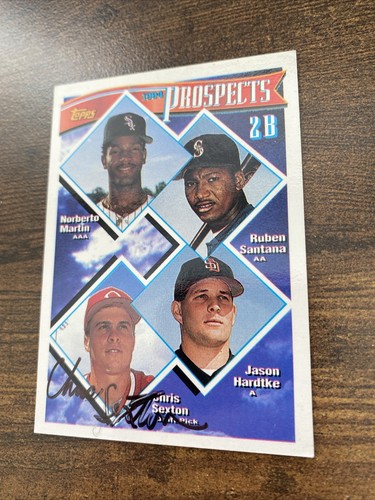 Chris Sexton 1994 Topps Prospects Signed Autograph Auto RC Card Cincinnati Reds - Picture 4 of 4