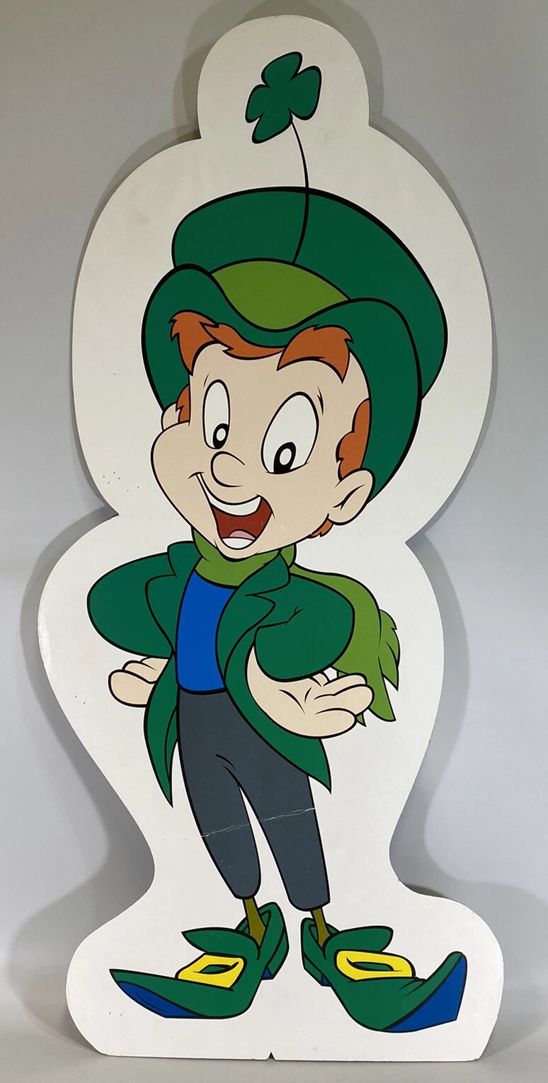 Lucky Charms Lucky Leprechaun 3’ Cardboard Cut Out Standee Cereal Advertisement - Picture 1 of 1