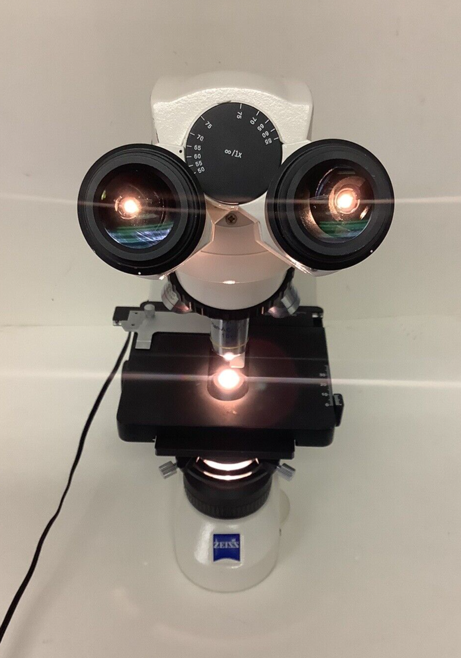 Zeiss Primo Star Binocular Microscope w/ 4X / 10X / 40X / 100X Objectives 11 eBay