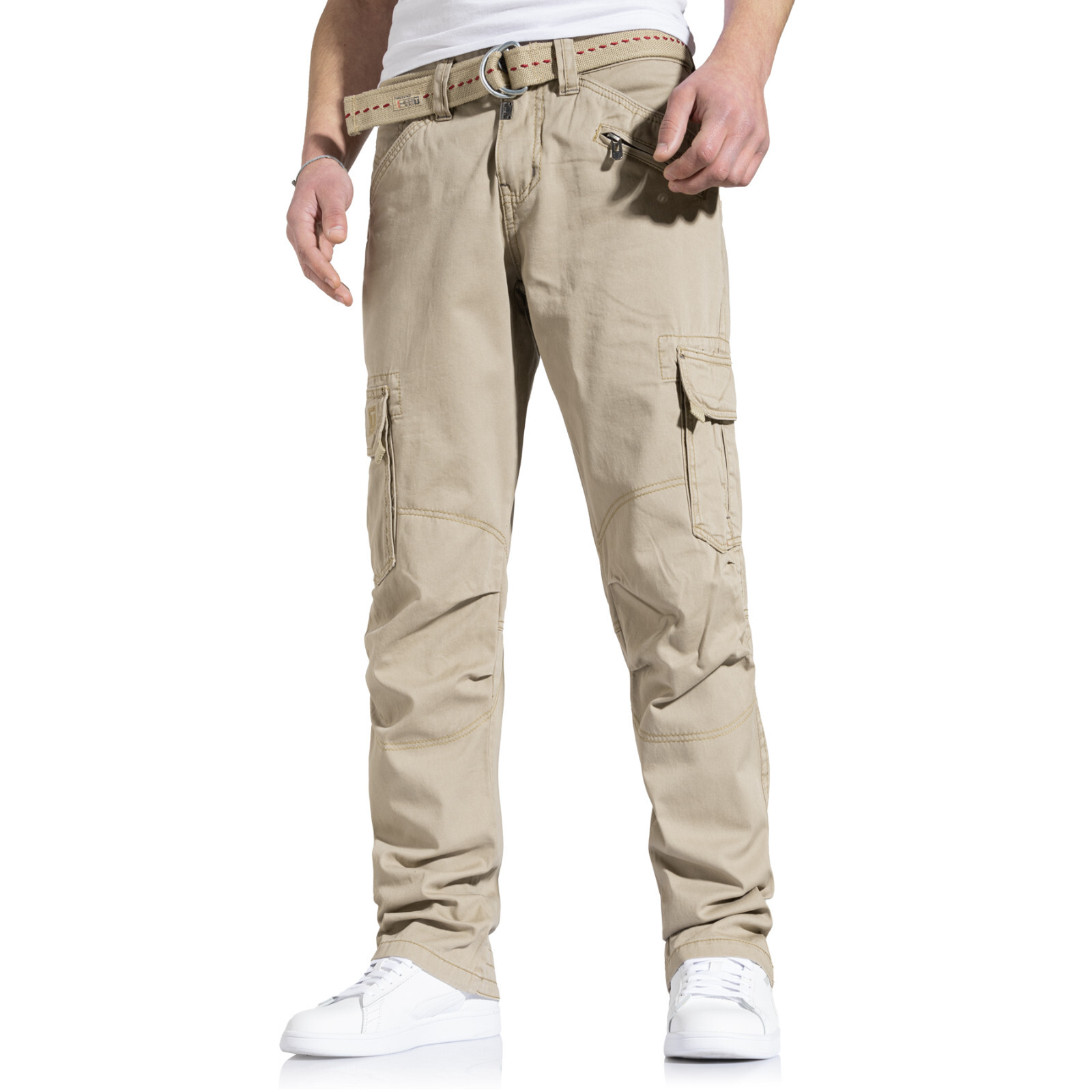 Timezone BenitoTZ Benito Pantaloni cargo da uomo con cintura in tessuto