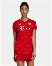 New ADIDAS FC BAYERN MUNICH 2019/20 WOMEN HOME Jersey DX9252 Size S or M $90