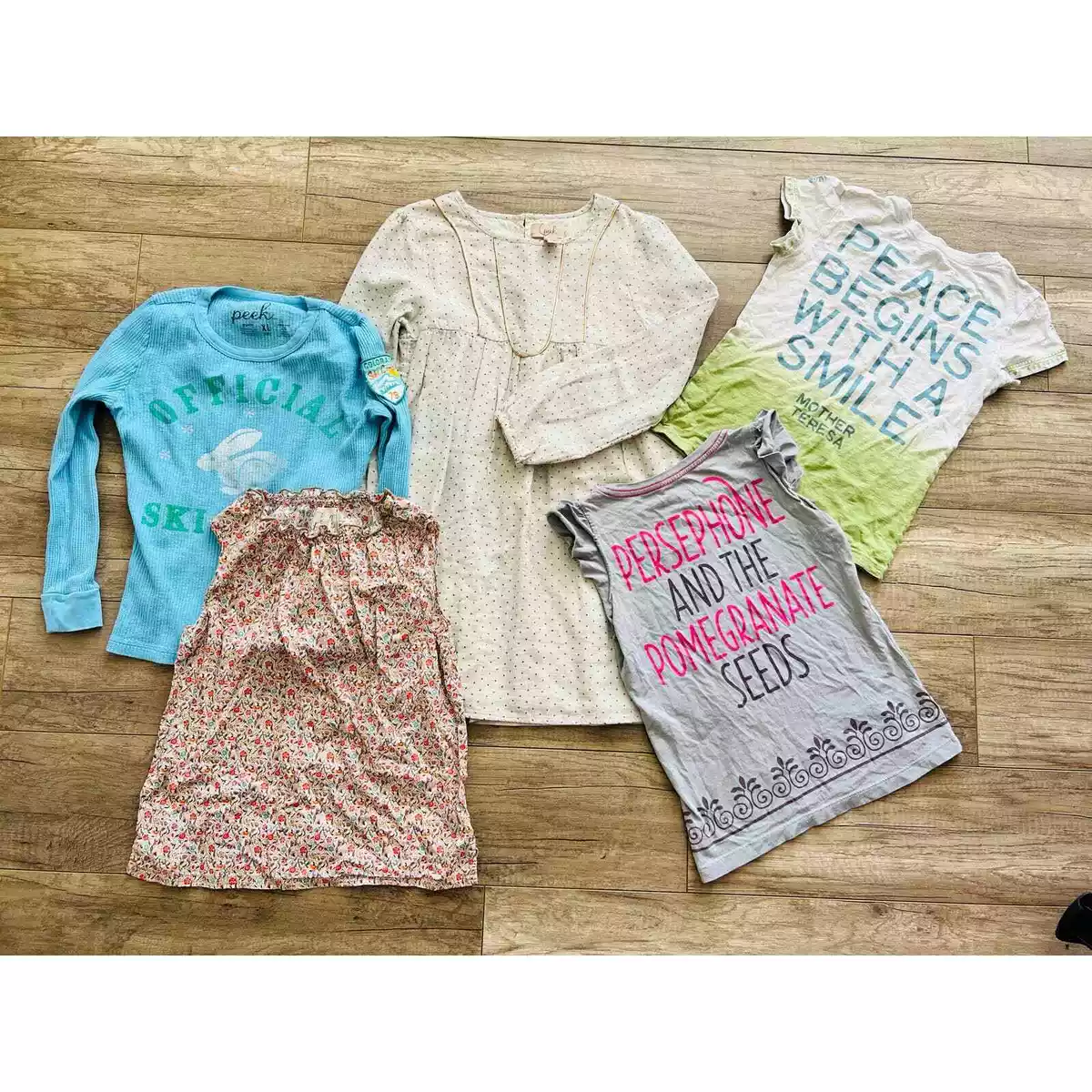 Peek Girls Clothing Lot Size 8 10 Dresses T-Shirt Aren't You Curious L XL