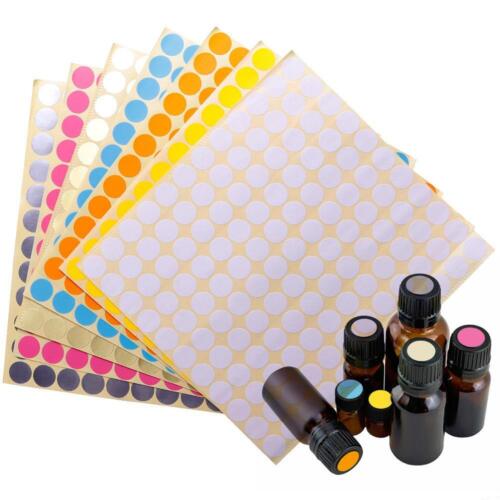 Paper Stickers 132Pcs Colorful Sheets Glass Essential Oil Bottle Caps Lid Labels - Picture 1 of 32