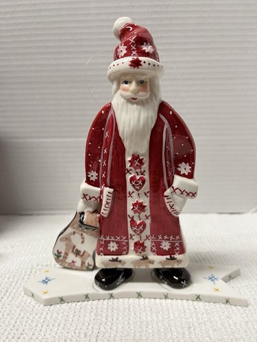 Villeroy & Boch Scandinavian Old World Santa Porcelain Figurine Ornament W/Stand - Picture 2 of 10