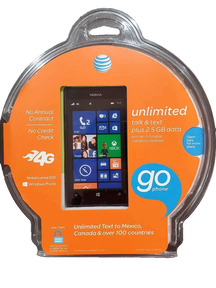 Smartphone Nokia Lumia 520 8 GB preto AT&T GSM 4 polegadas tela sensível ao toque Windows Phone - Imagem 2 de 4