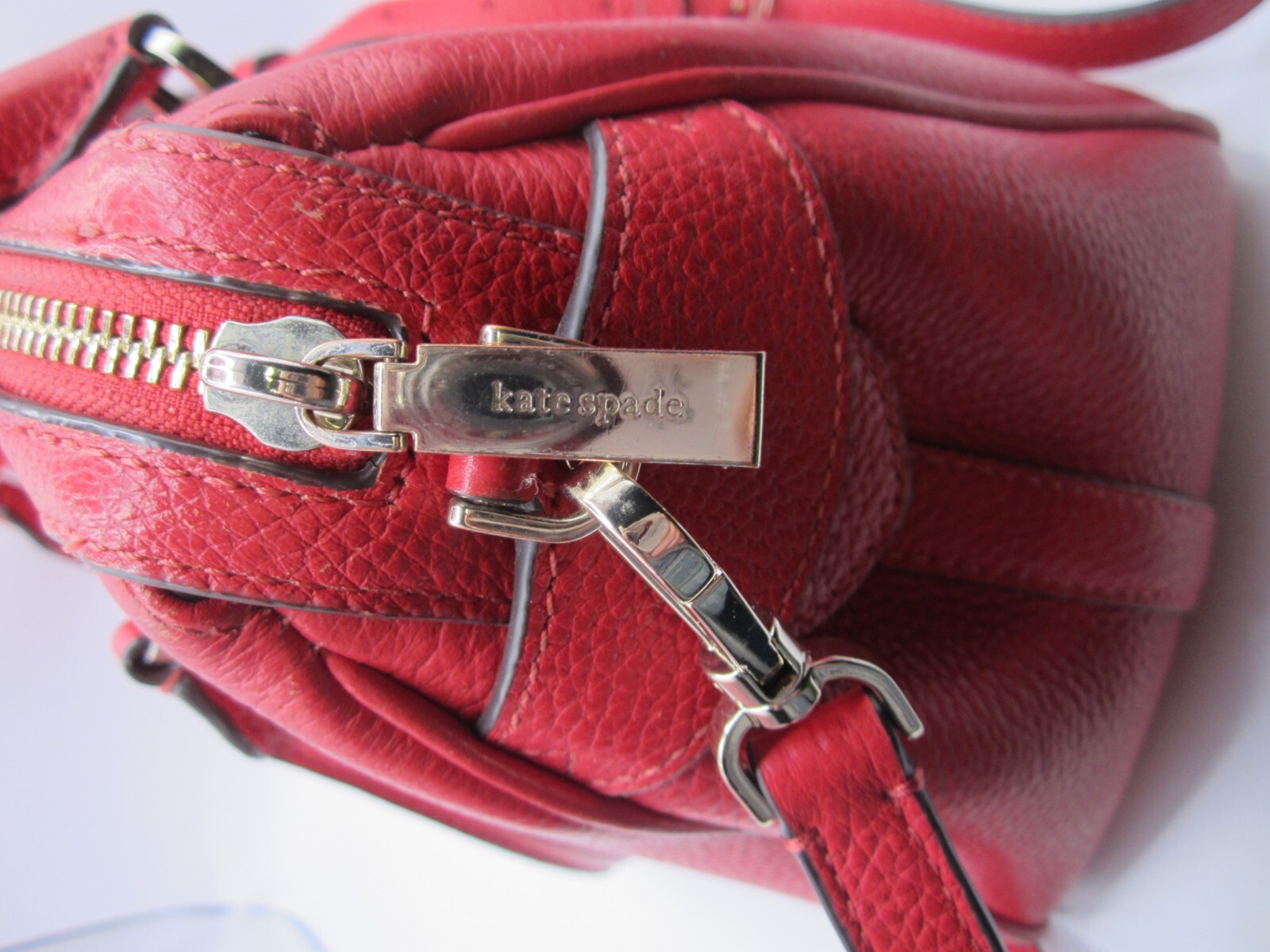 Kate Spade Sachel Leather Red Handle And Crossbody See Description For Details