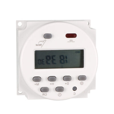 DC 24V Digital LCD Display Power Programmierbare Timer Zeit Schalter Relais 16A