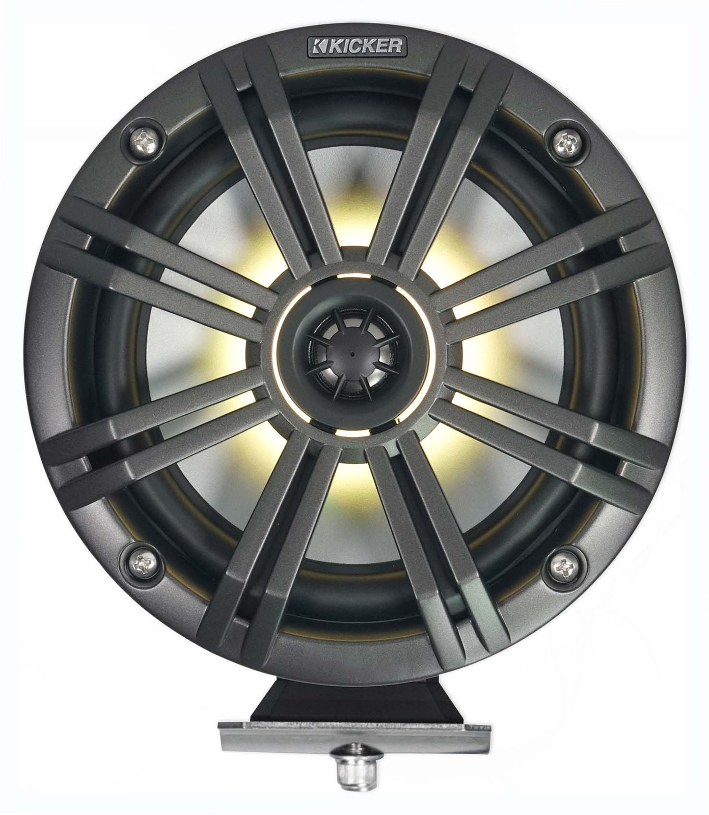 2 KICKER KMFC65 65 195 Вт Черные морские светодиодные колонки для поверхностного монтажа Усилитель Комплект проводов