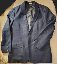 Calvin Klein Women's Navy Slim Fit Fully Lined Classic Blazer Jacket Size 8-10 M