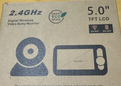 Blemil 5" Split-Screen Baby Monitor with 30-Hour Battery, Large Video Baby with