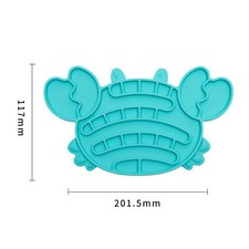 Pet Lick Mat Dog Puppy Cat Treat Silicone Surface Suction Eat Plate mat Crab