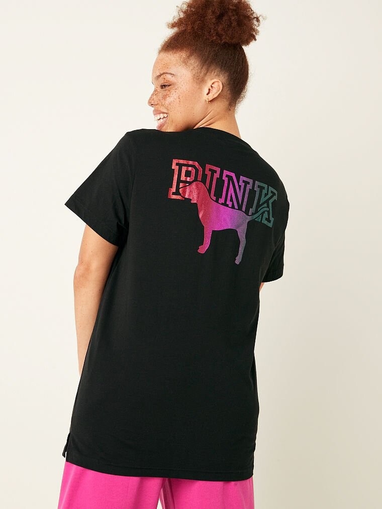 T-shirt Victoria's Secret Campus Canards Oregon - Neuf Avec étiquette, Rose