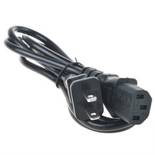5ft 3-Prong AC Power Cable Lead US for Standard PC Computer TV Monitor