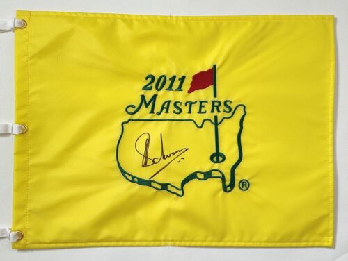 Charl Schwartzel signiertes Masters Tournament 2011 Augusta National Pin Flagge. COA. - Bild 1 von 1