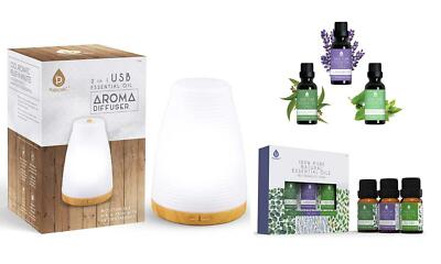 Pursonic 2-In-1 Essential Oil Diffuser and Humidifier with Optional Essential Oi